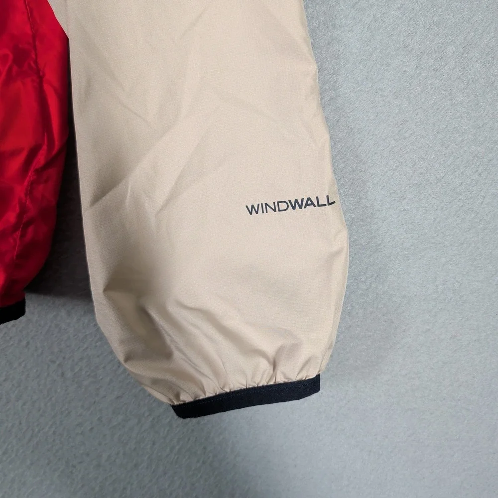 The North Face Jacket Mens Small Red Windwall Pullover Anorak Windbreaker